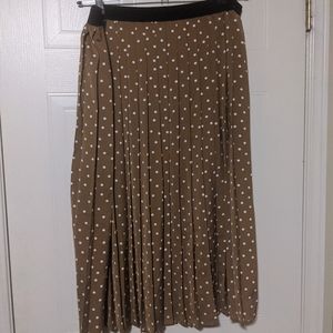 Polka Dot Pleated Skirt